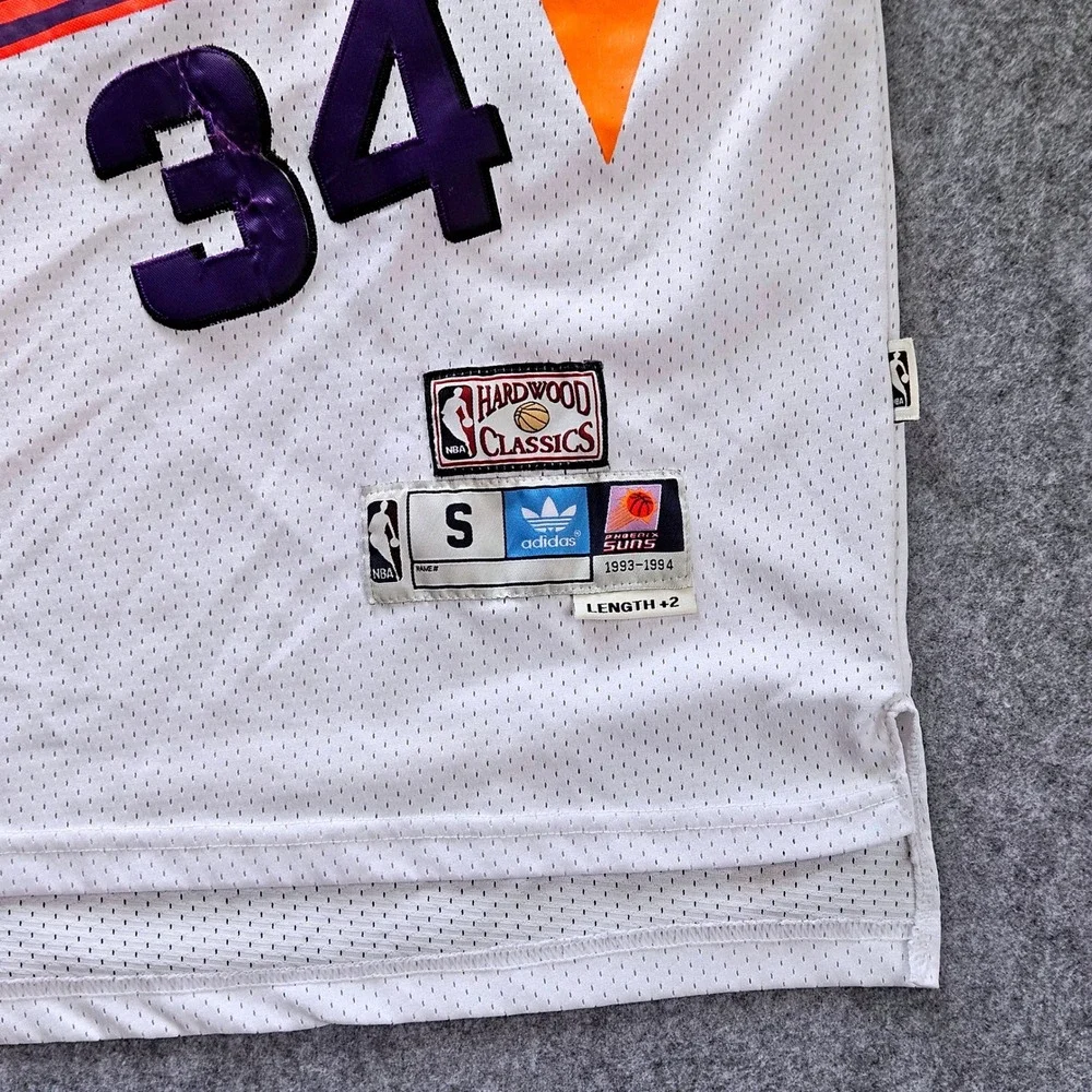 Adidas Phoenix Suns Charles Barkley 34 Hardwood Classics Jersey White Mens S